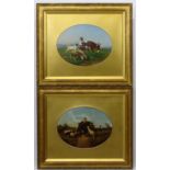 A Milone 1869 , Oil on canvas board , an oval x 2 ,