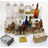 Apothecary / Pharmacists / Chemists Bottles: A large collection of approximately 71 late 19thC /