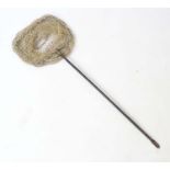 Angling - An anglers' keep-net c1920s; rectangular wire-framed hoops with woven netting;