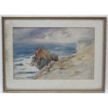 XIX Scottish School, Watercolour, ' Cape Wrath 10 Aug 1869 ' (Scotland's most north-westerly point),