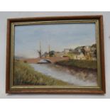 Oil on board Snape Bridge 1944 CONDITION: Please Note - we do not make reference to