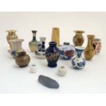 A collection of 33 small Studio Pottery and other vases to include Royal Winton, Poole,