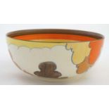 A c1930s Bizarre by Clarice Cliff bowl,