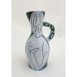 A 1950s French pitcher in the manner of Jacques Innocenti,