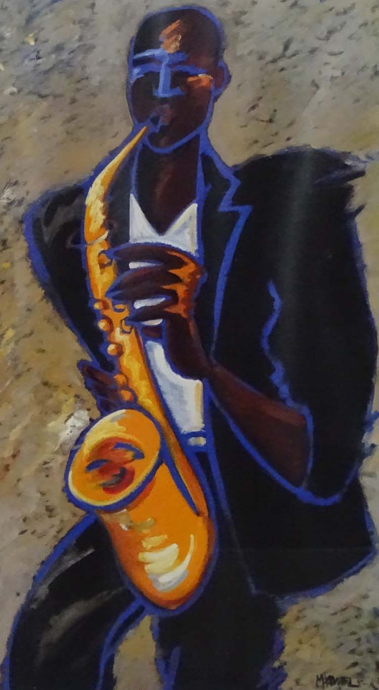 Marsha Hammel (1949), Coloured print, Jazz saxophone player / musician, - Image 3 of 6