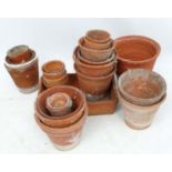 Garden & Architectural Salvage :A box containing a quantity of Terracotta garden pots of various