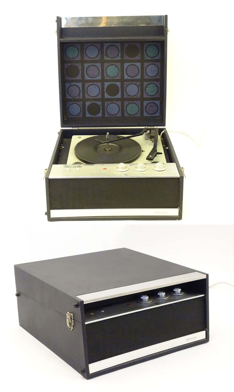 Vintage Retro : a 1960's Bermuda Dansette Monarch vinyl record player ,