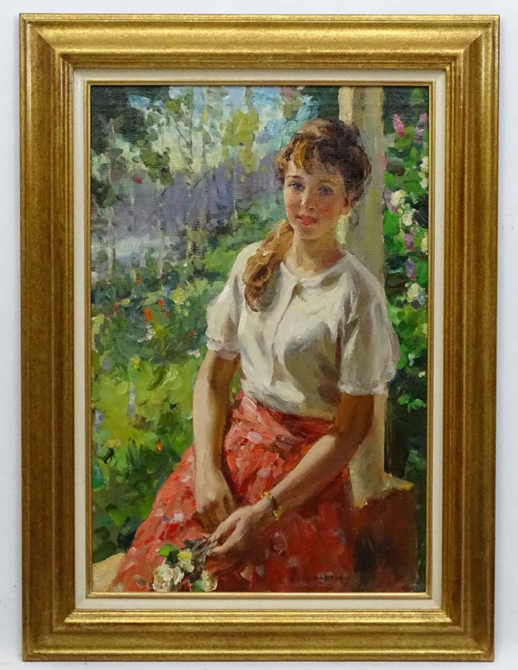 Lomakine Oleg Leonidovich (1924-2010), Russian School, Oil on Canvas, 'Young girl near the window',