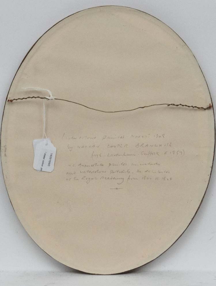 Nathan Cooper Branwhite (1775-1867), Watercolour , Grisaille oval, - Image 4 of 5