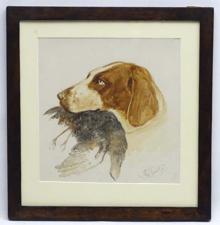 James Hardy Jnr (1832-1889) British Canine School, Watercolour Dog Portrait,