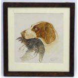 James Hardy Jnr (1832-1889) British Canine School, Watercolour Dog Portrait,