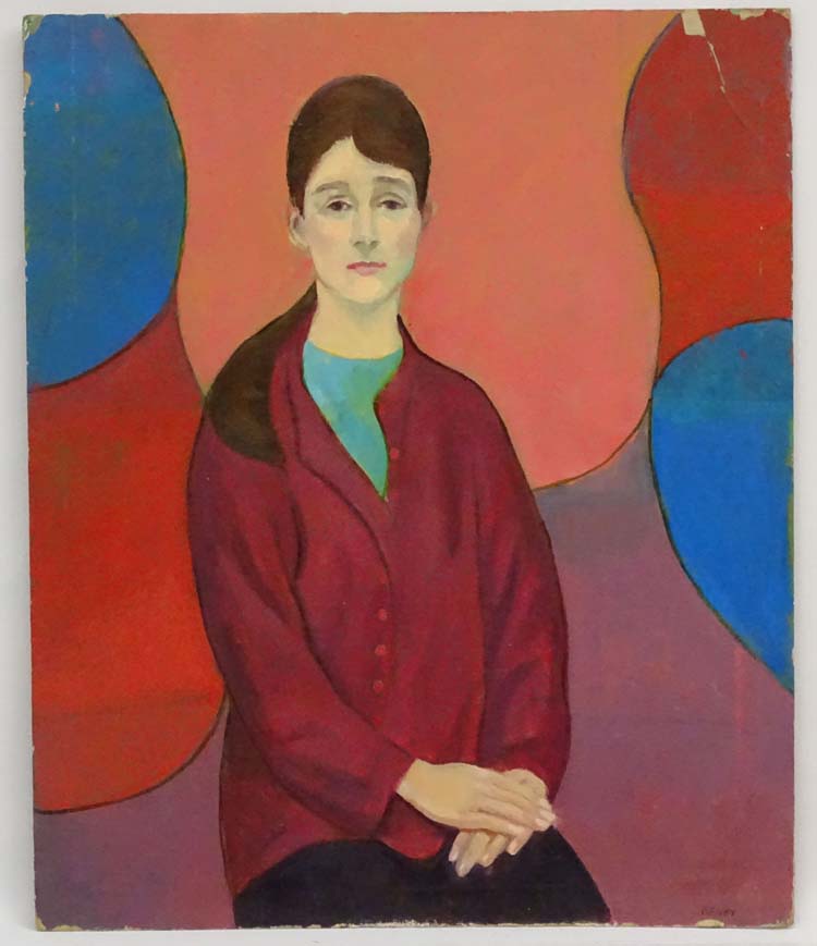 Roy Newby (1912-2011 ), Oil on board x 4, ' Woman wearing Headband 24' Signed lower right, - Image 9 of 9