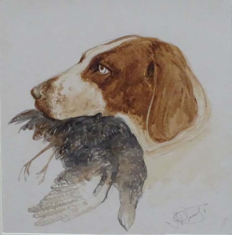 James Hardy Jnr (1832-1889) British Canine School, Watercolour Dog Portrait, - Image 3 of 5