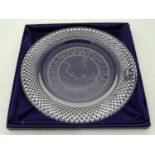 Edinburgh Crystal - Commemorative plate (ERII) CONDITION: Please Note - we do not
