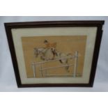 Framed picture of a showjumper dated 1938 CONDITION: Please Note - we do not make