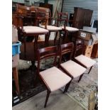 Twin pedestal extending dining table together with 6 chairs ( 4 + 2) CONDITION: