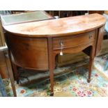 Mahogany demi lune sideboard CONDITION: Please Note - we do not make reference to