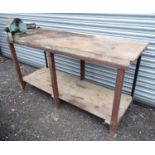 Large workbench with vice CONDITION: Please Note - we do not make reference to the