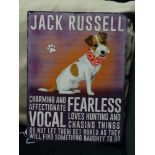 21st C Metal sign15 3/4" x 11 34" 'Jack Russell' 'Fearless' 'Vocal' CONDITION: