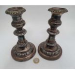 2 silver plated candlesticks CONDITION: Please Note - we do not make reference to