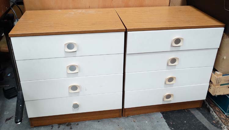 Pair retro bedside cabinets CONDITION: Please Note - we do not make reference to