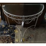 Wrought iron hall table CONDITION: Please Note - we do not make reference to the