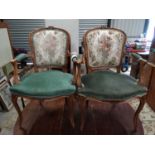 Pair of late 20thC Fauteuils CONDITION: Please Note - we do not make reference to
