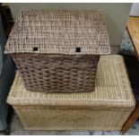 Two large wicker baskets CONDITION: Please Note - we do not make reference to the