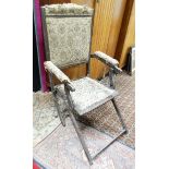 Victorian folding steamer chair CONDITION: Please Note - we do not make reference