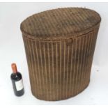 Lloyd loom style washing basket CONDITION: Please Note - we do not make reference