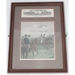 Framed Copy of the London News with Fox Hunting Image CONDITION: Please Note - we