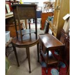 Oak sewing box,