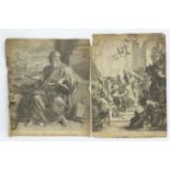 Early XVIII continental Line engravings ,