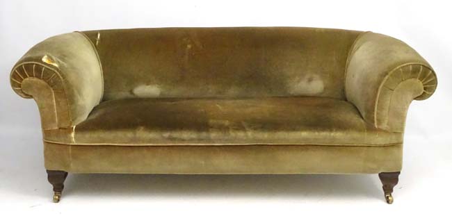 A late 19thC Chesterfield sofa, manner of Morris, - Image 4 of 8