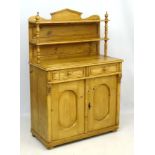 An early 19thC pine chiffonier 41" wide x 6" high x 19 1/2" deep CONDITION: Please