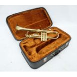 Musical Instruments : A 20thC Cornet , the horn stamped ' Cor Ton .