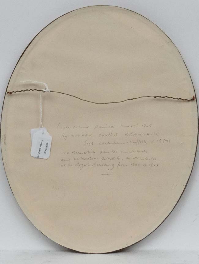 Nathan Cooper Branwhite (1775-1867), Watercolour , Grisaille oval, - Image 4 of 5