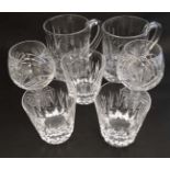 Assorted cut crystal glassware to include 2 pint tankards (7) CONDITION: Please