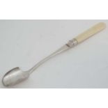 An early 20thC silver plate stilton scoop 10" long CONDITION: Please Note - we do