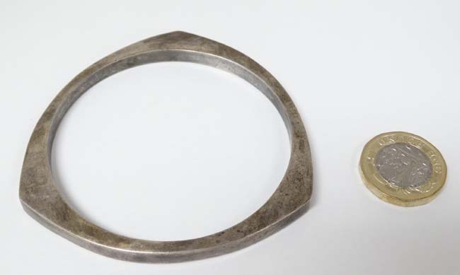 A silver bracelet of bangle form CONDITION: Please Note - we do not make reference - Image 3 of 4