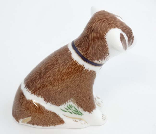 A Royal Crown Derby limited edition fine bone china paperweight ''Colin the puppy'', - Image 4 of 5