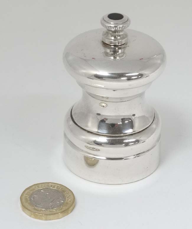 A silver plate pepper mill. - Image 2 of 3