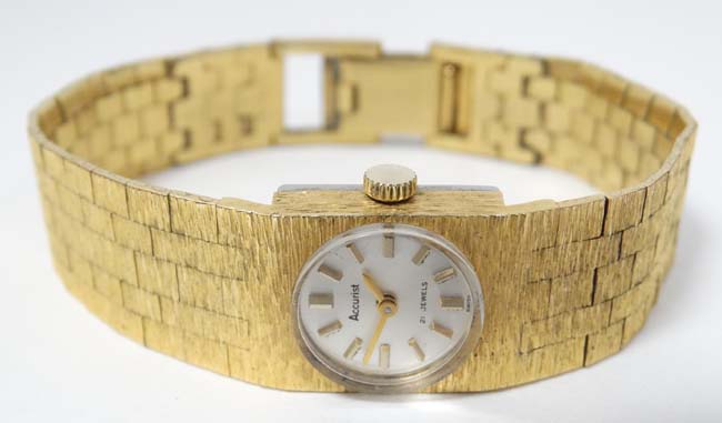 Accurist - a 1970's gold plate ladies mechanical dress watch with 21 jewel movement together with - Image 4 of 7