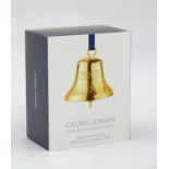 Christmas Decorations : A Georg Jensen Christmas Collectible Christmas Bell '2017' plated 18ct gold,