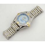 Breitling - a Callistino Bi- Metal ladies quartz wristwatch with Breitling unusual bi-metalic strap