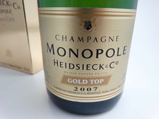 Champagne : A bottle of Heidsieck & Co ' Champagne Monopole Gold Top ' 2007 , 750ml , boxed . - Image 5 of 5