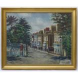 Paley , June 1967, Oil on canvas, Nottingham Georgian Villas street scene , Signed lower left,