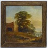 Attributed to Henry John Boddington XIX-XX Oil on board ' Near Newton ' ,