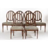 Six chaises de salle à manger d'époque Louis XVI