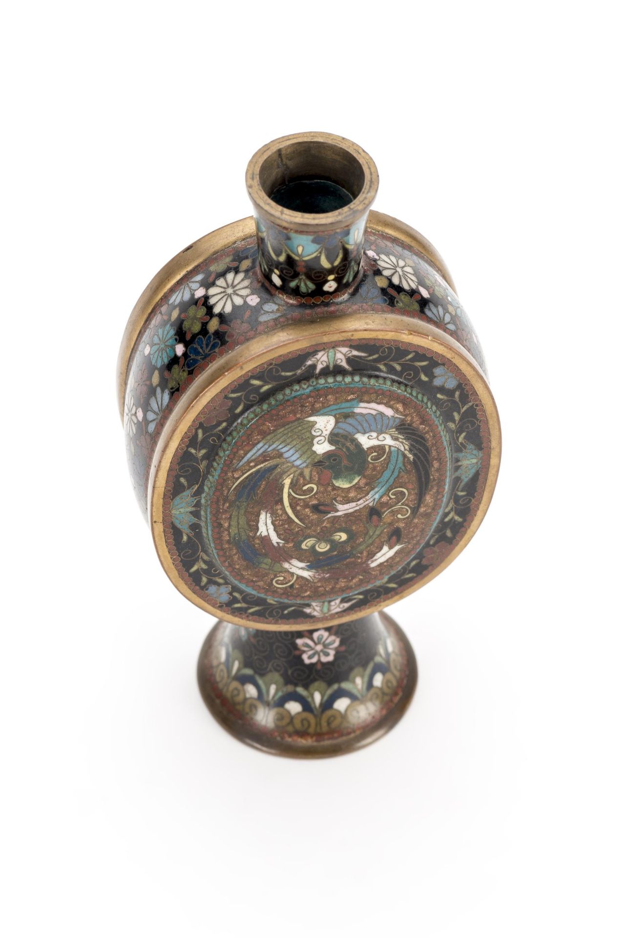 Vase en cloisonné du Japon époque Meiji. - Bild 2 aus 3